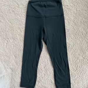 Gray Cropped Lululemon Align Leggings